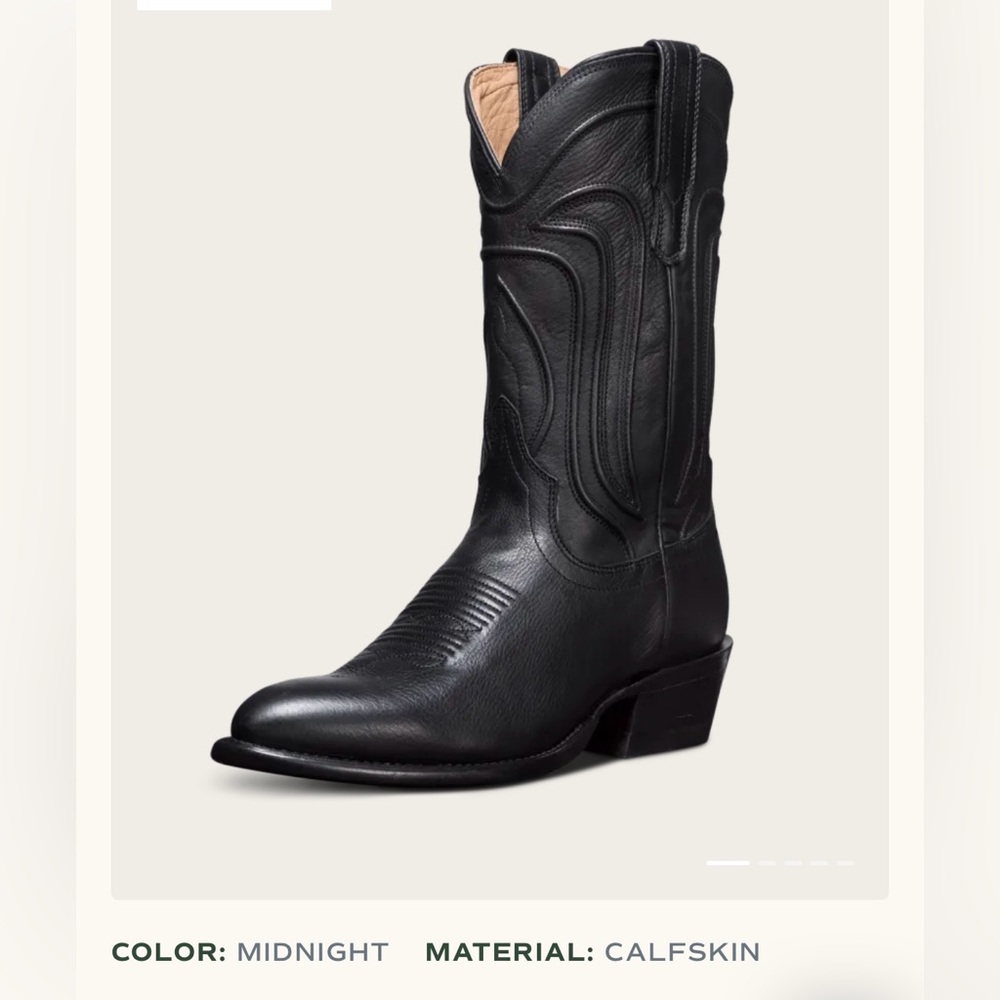 Tecovas Jamie Boot in Black. Size 7 women’s